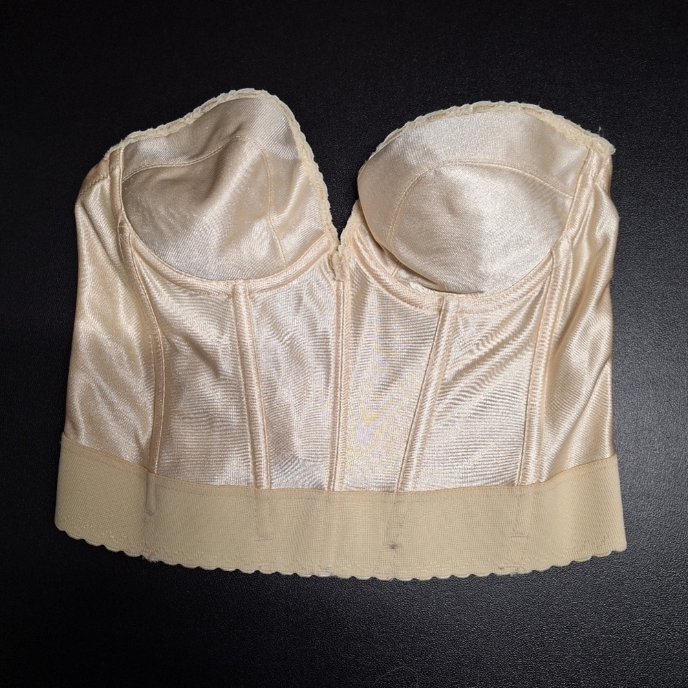 JCPenney Cream Satin Bustier